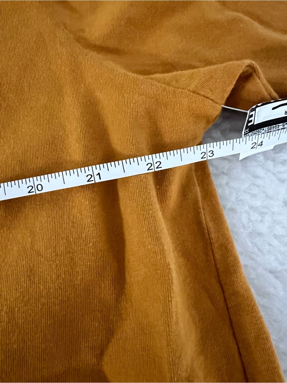 Coach Essential Men's Short-Sleeve Logo Tee in Rust Orange and White - Picture 8 of 8